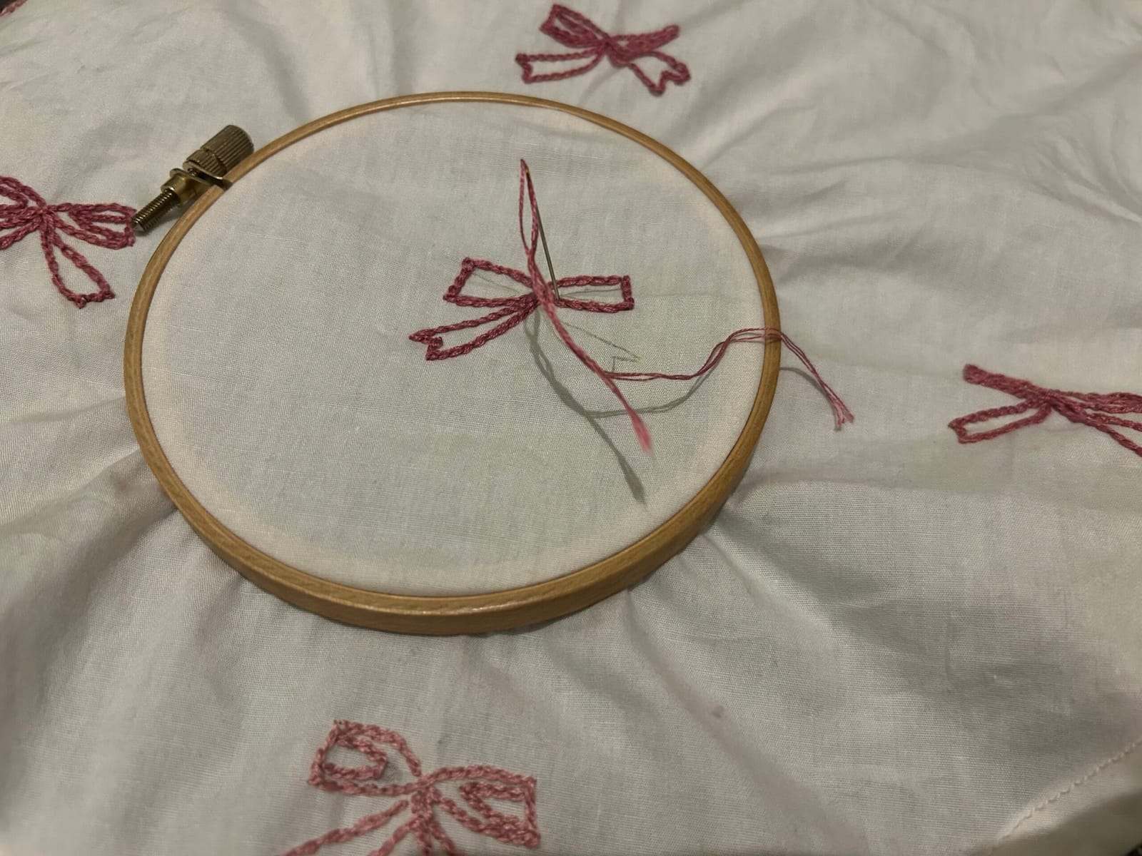 中学生の刺繍