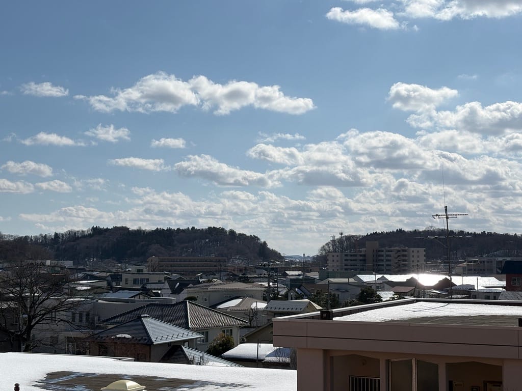 屋根の雪がなくなってきた