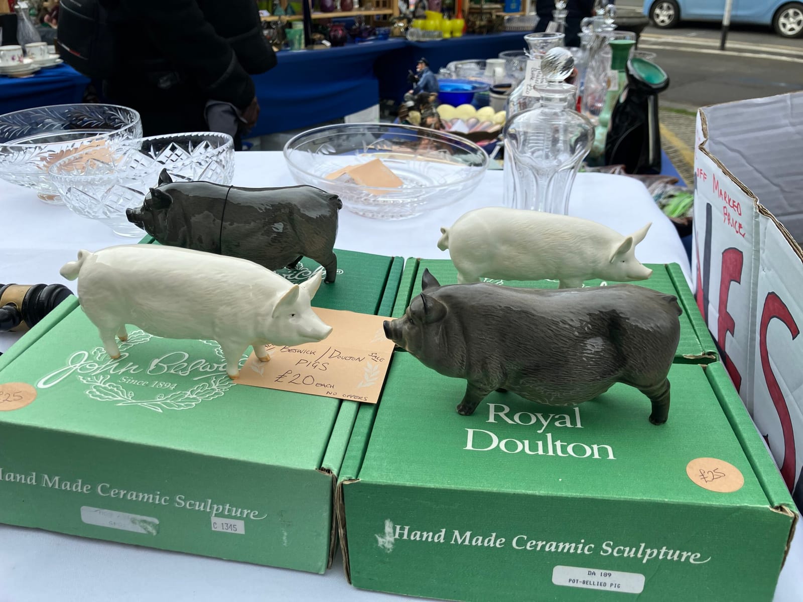 Beswick Pig Boar Ch. "Wall Champion Boy" Model No 1453A