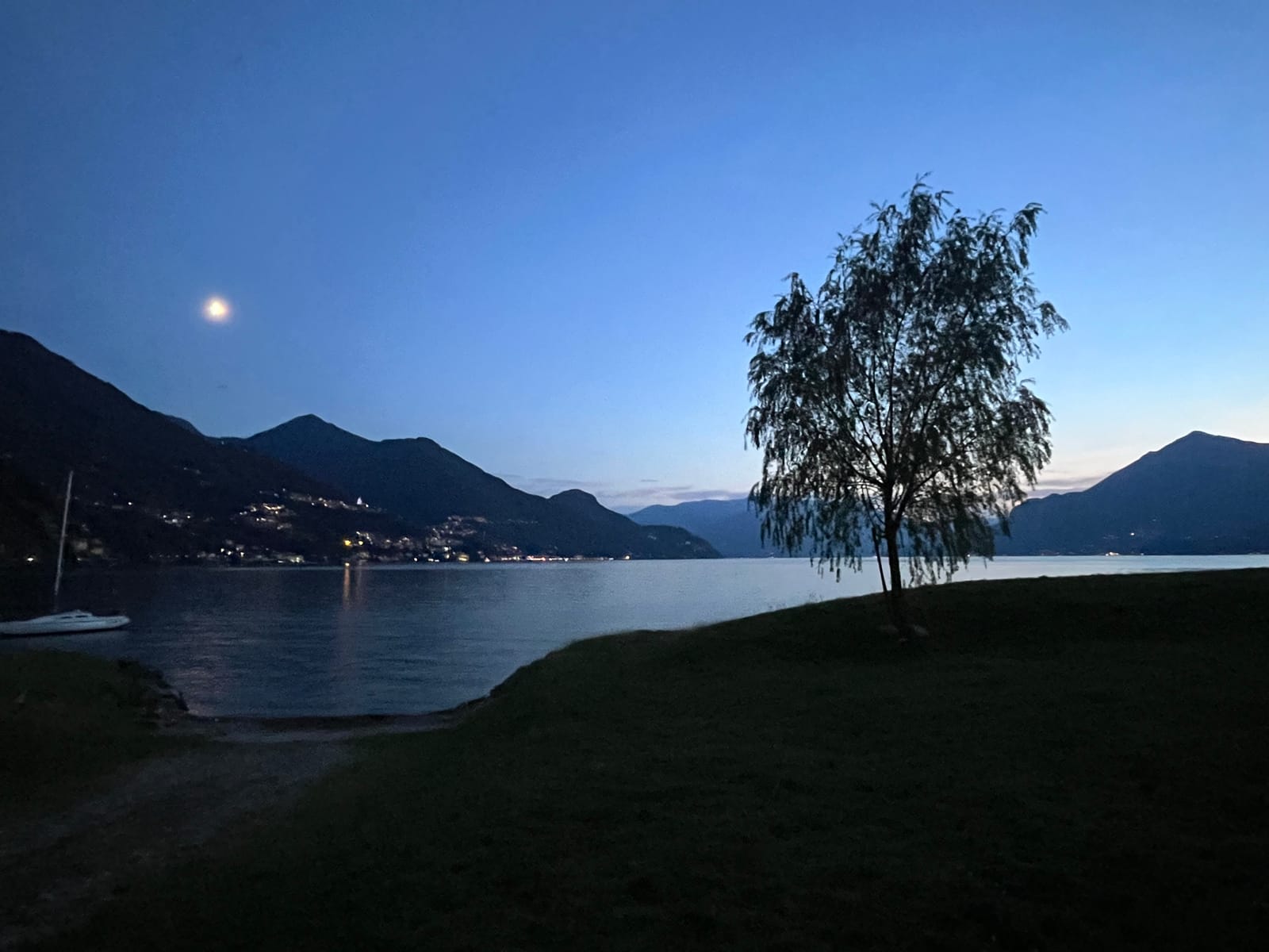 the moon in profile