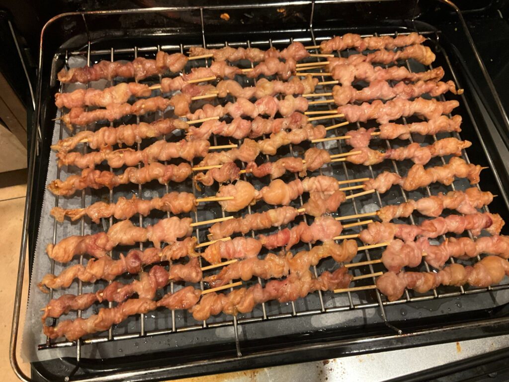 博多風？鶏皮串チャレンジ