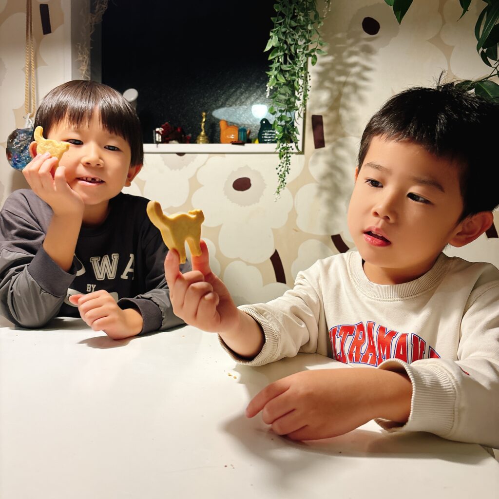平日の息子たちと私はチームだ