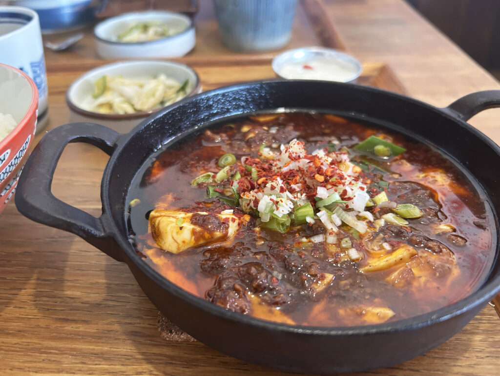 ¥1,200 麻婆豆腐定食（かかん梶原店）