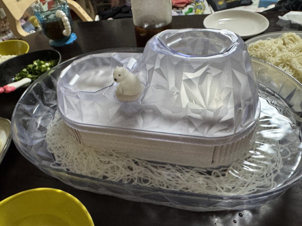 流しそうめん始まりました