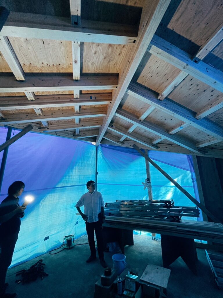 軽井沢の現場、決起集会
