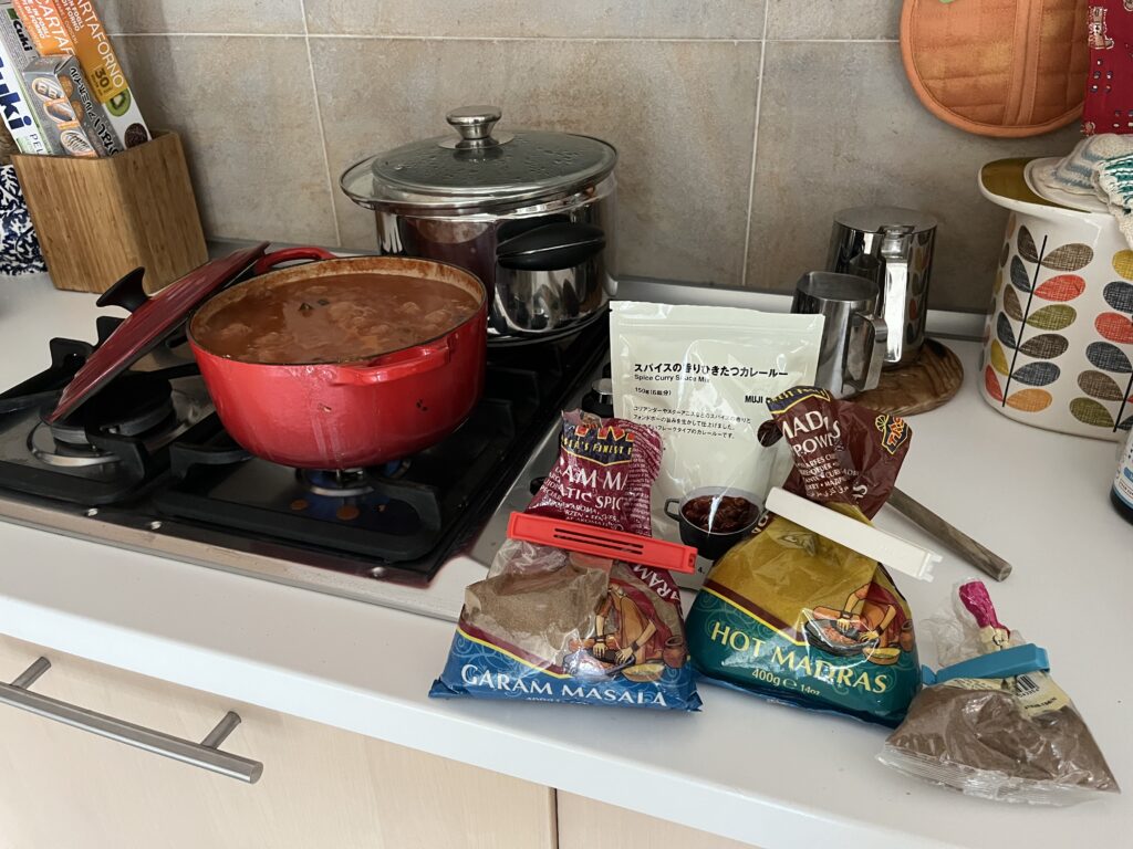 me-time: cooking curry just for myself