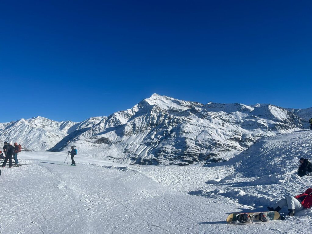 blue sky in the mountains
