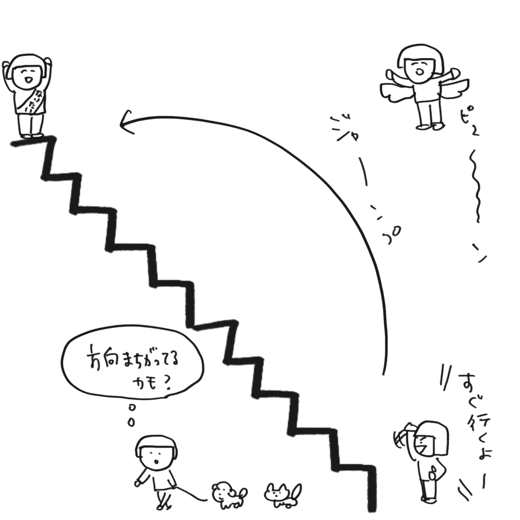 階段を登ることだけが全てじゃなくて、同じ道をゆったりたどるの繰り返しでもいいか