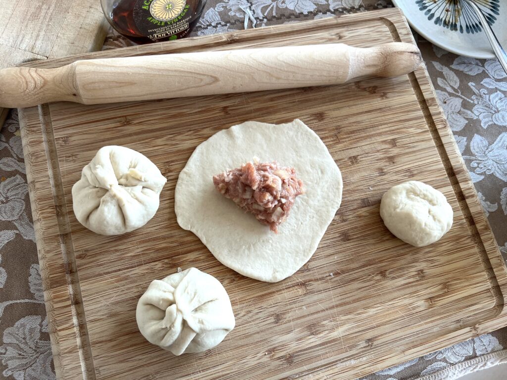 cooking steamed pork buns