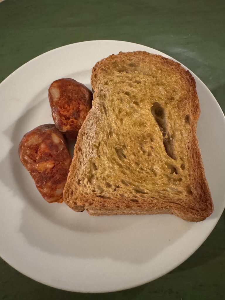 Pan con chorizo