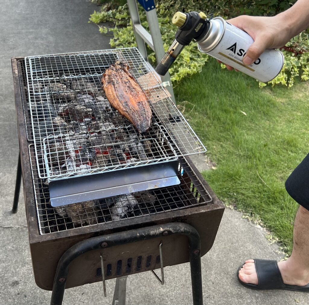 eel on the grill